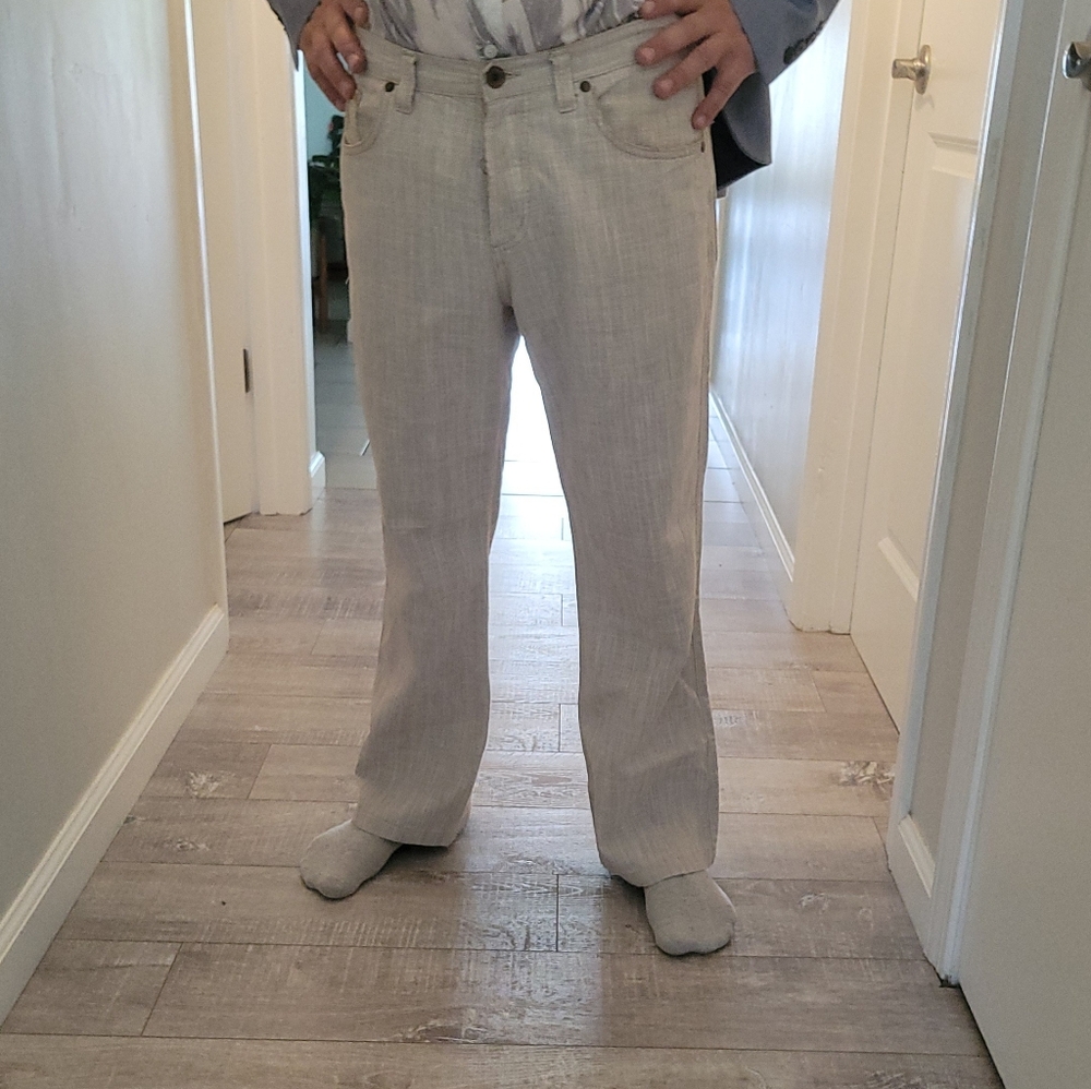Vintage Men's Light Gray Pants